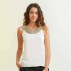 mode éthique femme top en soie et coton blanc