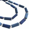 Collier zéro déchet fait main équitable bleu