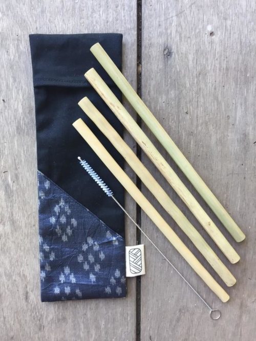 Kit de pailles en bambou zéro déchet