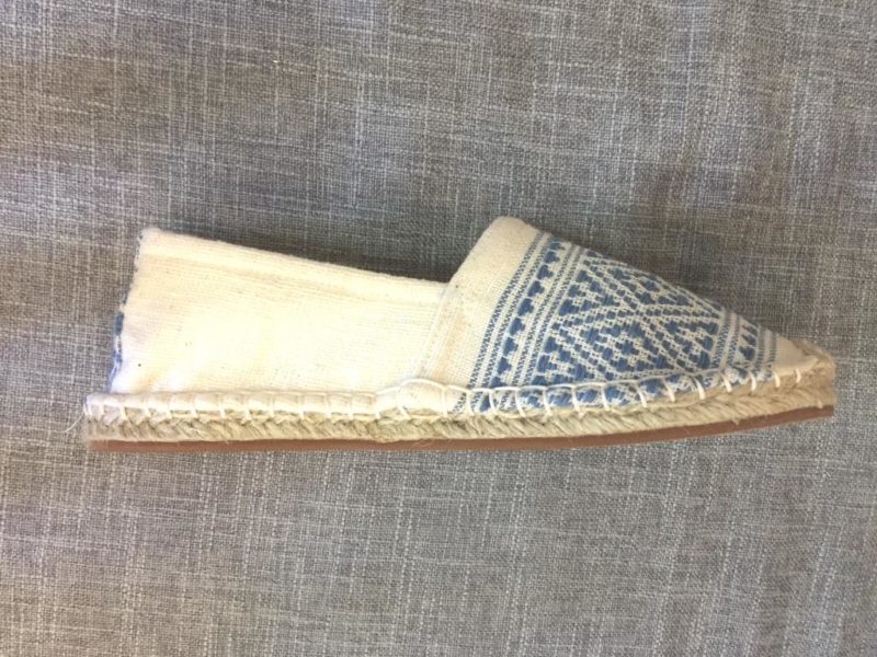 mode durable espadrilles equitables mixtes up-cycling teinture naturelle blanc