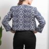 mode ethique femme veste ethnique coton bio broderie teinture naturelle indigo foncé