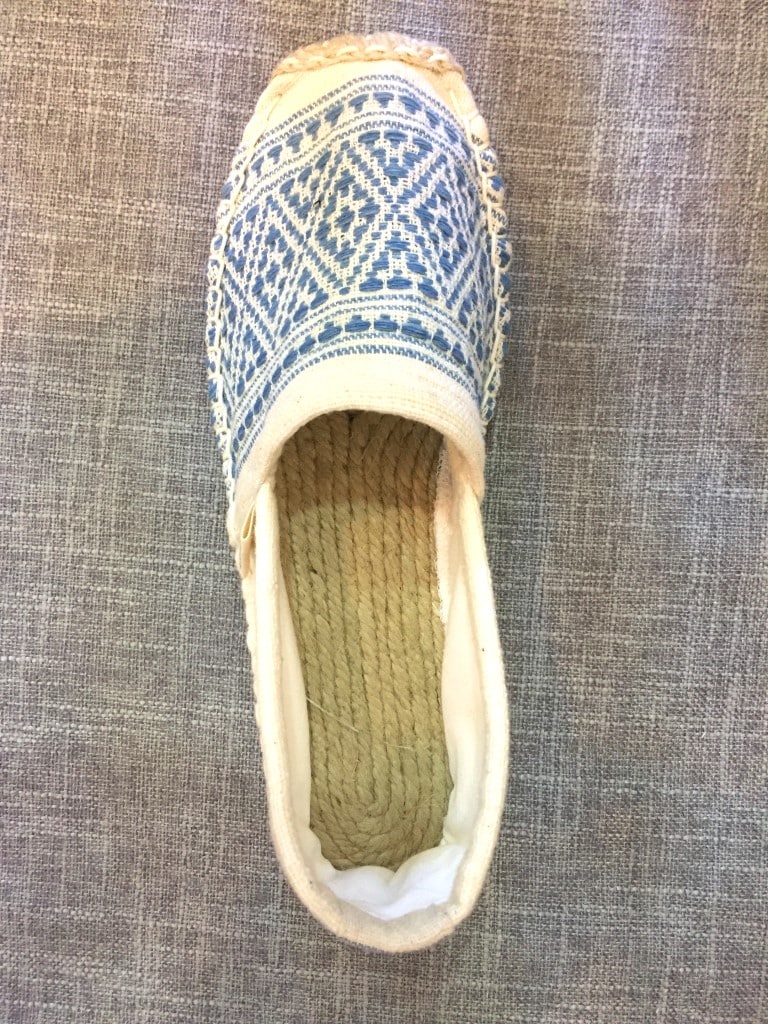 sustainable fashion mixed equitable espadrilles up-cycling natural dye white