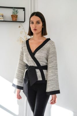 Kimono femme soie et coton détail