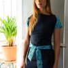 Women's dress in silk and cotton, eco-responsible fashion