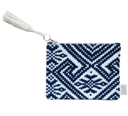 Pochette trousse femme équitable bleue foncé