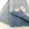 Fair trade scarf in blue cotton
