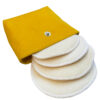 Kit disques à démaquiller lavables soie jaune